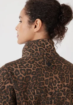 hush Jeans|Jackets & Coats|Utility Parka Jacket Brown Leopard Print