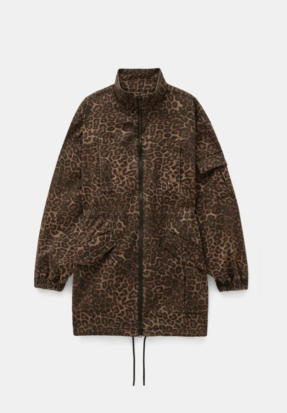 hush Jeans|Jackets & Coats|Utility Parka Jacket Brown Leopard Print
