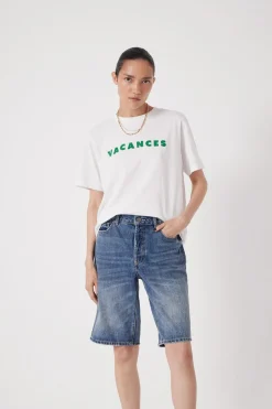 hush Tops & T-Shirts|Vacances Graphic Cotton T-Shirt White
