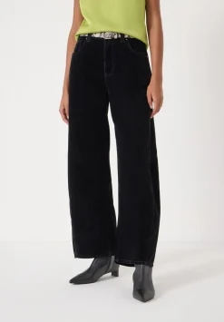 hush Jeans|Velvet Cropped Bree Barrel Leg Jeans Black