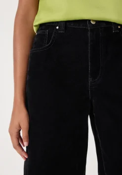 hush Jeans|Velvet Cropped Bree Barrel Leg Jeans Black