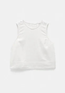 hush Tops & T-Shirts|Vera Linen Blend Shell Top Off White