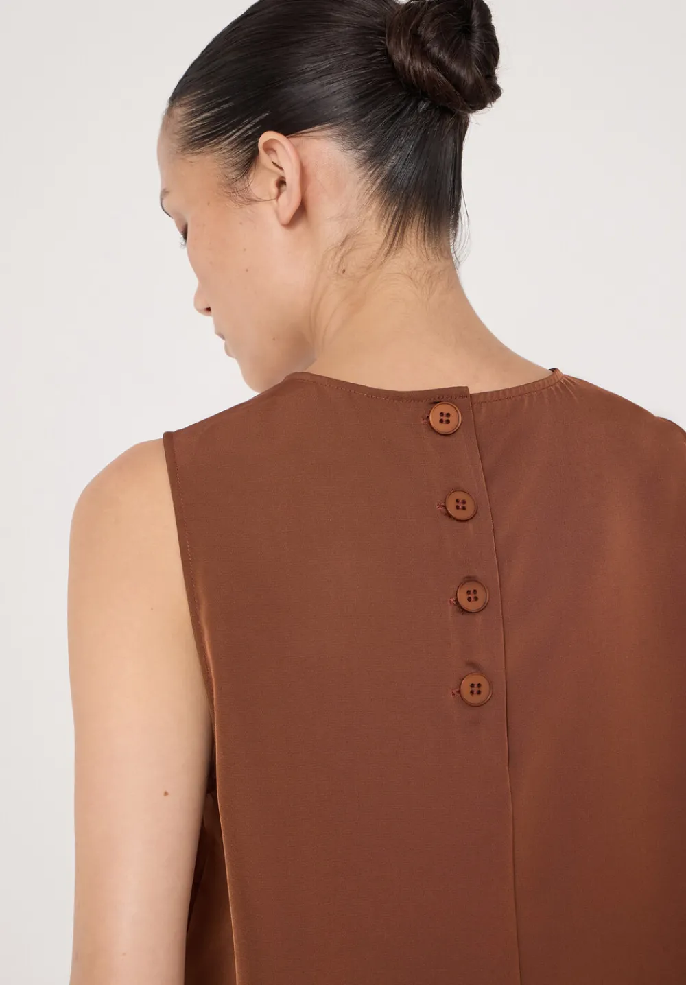 hush Tops & T-Shirts|Shirts & Blouses|Vera Satin Shell Top Toffee Brown
