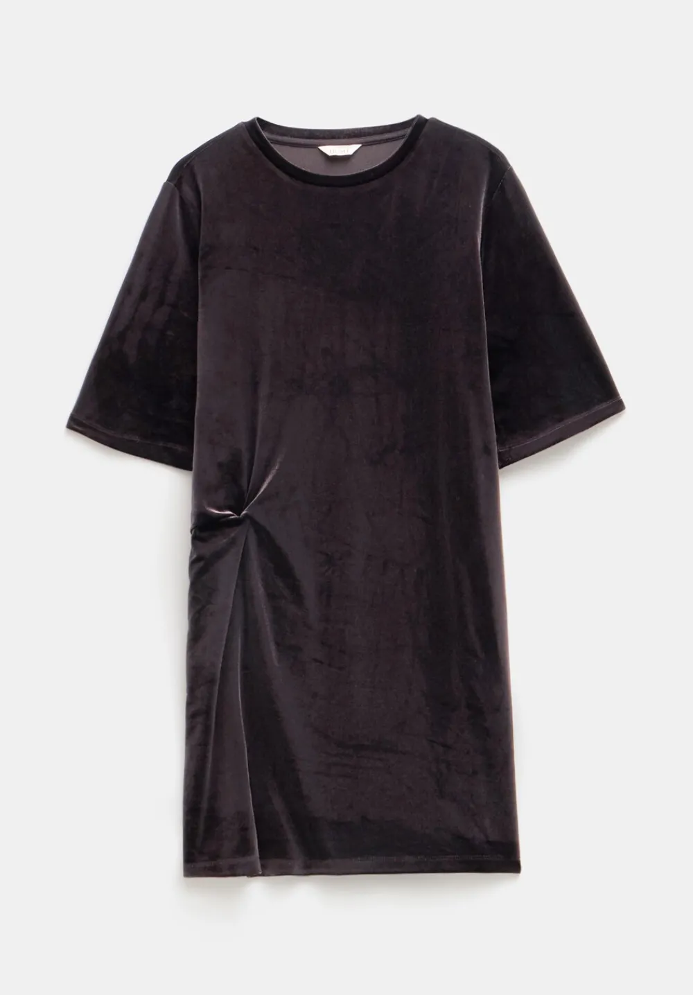 hush Dresses|Vicky Velvet Mini Dress Raisin Brown