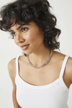 hush Jewellery|Vivienne Curb Chain Necklace Gunmetal