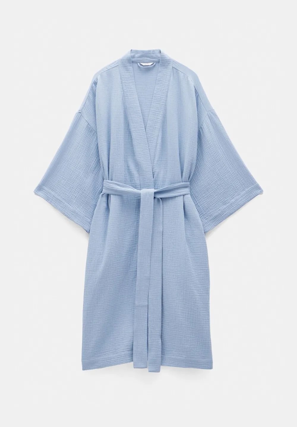 hush Pyjamas & Nightwear|Waffle Cotton Robe Dusty Blue