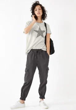 hush Trousers|Washed Cargo Trousers Washed Black
