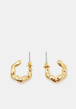 hush Jewellery|Wave Huggie Hoop Earrings Gold