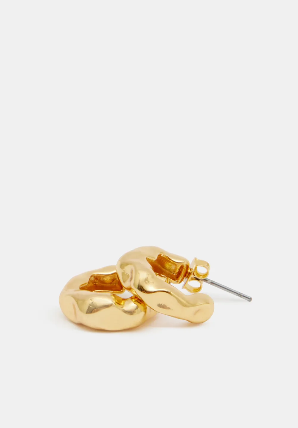 hush Jewellery|Wave Huggie Hoop Earrings Gold