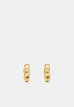 hush Jewellery|Wave Huggie Hoop Earrings Gold