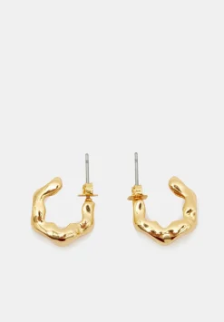 hush Jewellery|Wave Huggie Hoop Earrings Gold