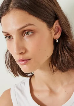 hush Jewellery|Wave Huggie Hoop Earrings Silver
