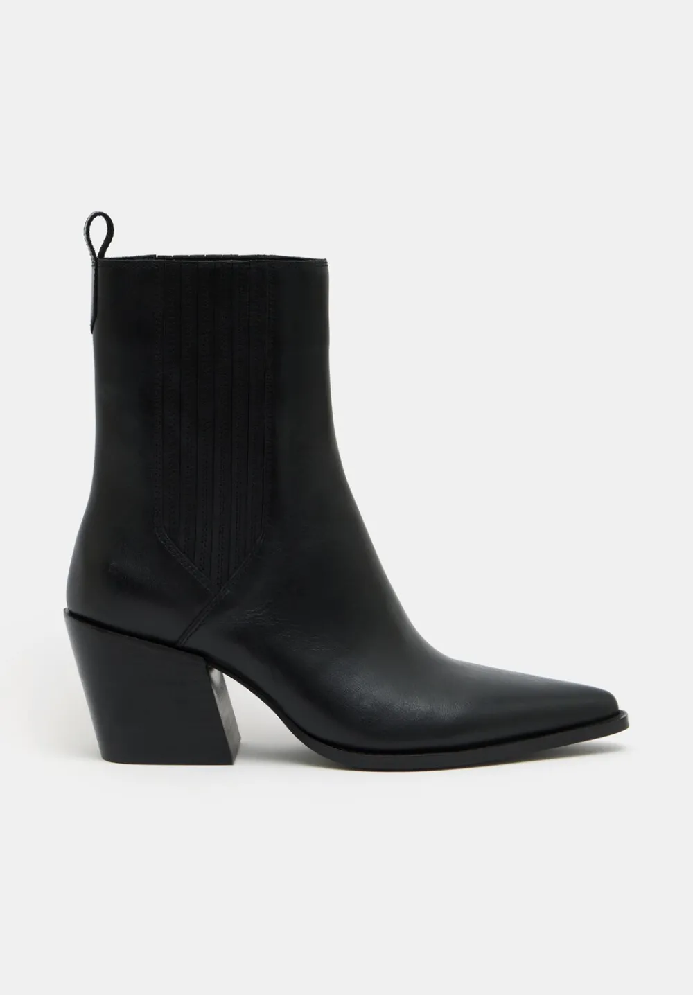hush Heels|Boots|Western Leather Chelsea Boots Black