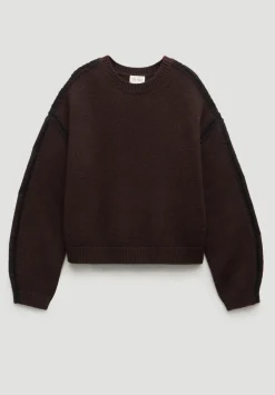 hush Jumpers & Cardigans|Whitney Whipstitch Knitted Jumper Dark Brown