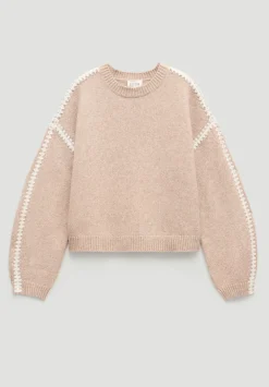 hush Jumpers & Cardigans|Whitney Whipstitch Knitted Jumper Stone White