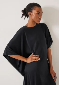 hush Dresses|Willow Asymmetric Maxi Dress Black