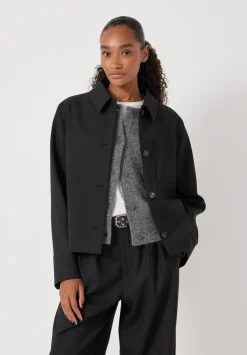 hush Jackets & Coats|Wool Blend Jacket Black