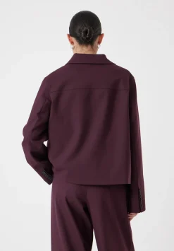 hush Jackets & Coats|Wool Blend Jacket Wine Red