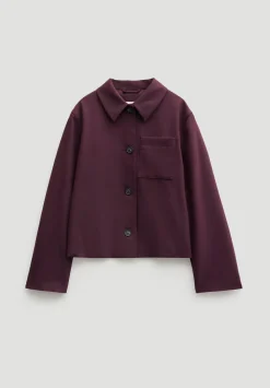 hush Jackets & Coats|Wool Blend Jacket Wine Red