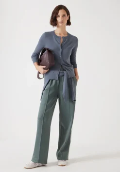 hush Jumpers & Cardigans|Wool Blend Slim Knitted Cardigan Storm Grey