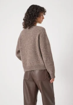 hush Jumpers & Cardigans|Wool Blend Star Jacquard Jumper Antler Brown
