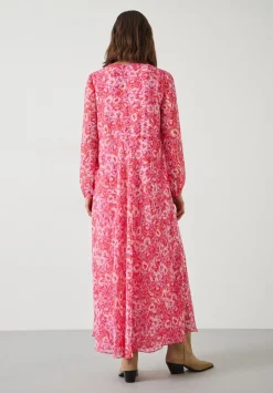 hush Dresses|Wray Volume Maxi Dress Painted Floral Pink