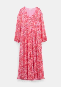 hush Dresses|Wray Volume Maxi Dress Painted Floral Pink