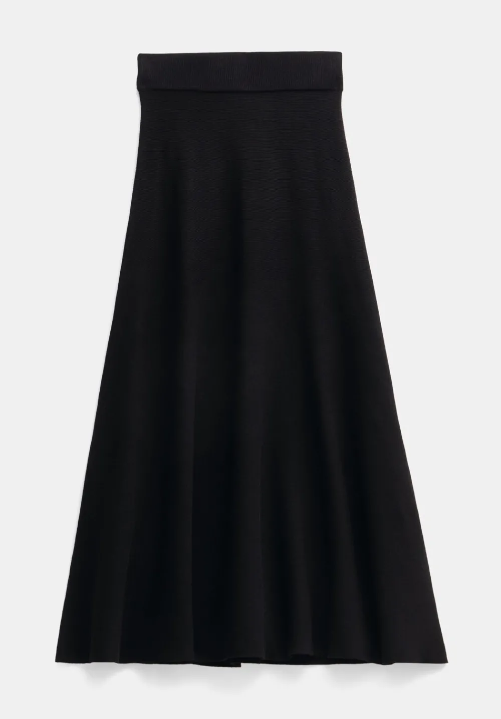 hush Skirts|Zola Volume Knitted Midi Skirt Black