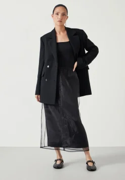 hush Skirts|Zuri Organza Skirt Black